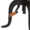 Tömör mangófa és öntöttvas kisasztal 45 x (45-62) cm