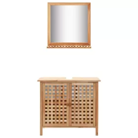Tükrös tömör diófa mosdószekrény
