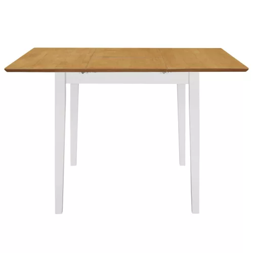 Fehér kihúzható MDF étkezőasztal (80-120)x80x74 cm