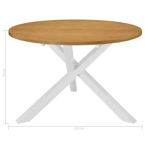 Fehér MDF étkezőasztal 120 x 75 cm