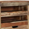 Szürke tömör akácfából tálalószekrény 100x30x50 cm