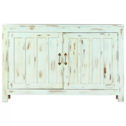 Világoskék tömör mangófa tálalószekrény 110 x 35 x 70 cm
