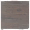 Szürke tömör akácfa dohányzóasztal természetes éllel 60x60x40cm