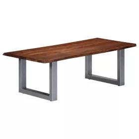   Tömör akácfa dohányzóasztal természetes szélekkel 115x60x40 cm