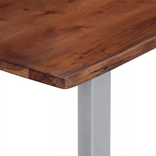 Tömör akácfa dohányzóasztal természetes szélekkel 115x60x40 cm