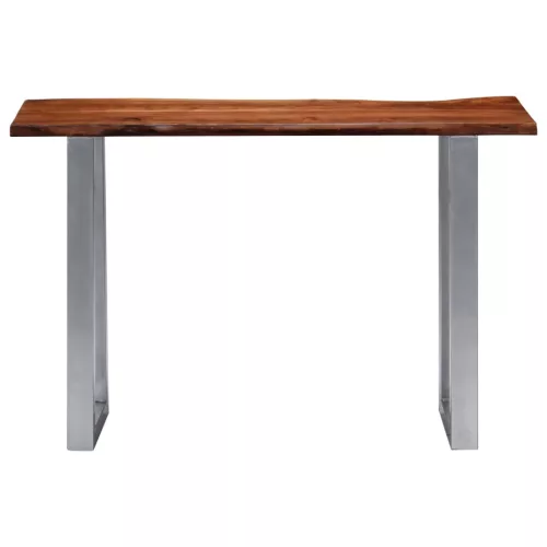 Tömör akácfa és vas tálalóasztal 115 x 35 x 76 cm