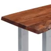 Tömör akácfa és vas tálalóasztal 115 x 35 x 76 cm