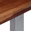Tömör akácfa és vas tálalóasztal 115 x 35 x 76 cm
