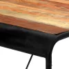 Tömör újrahasznosított fa étkezőasztal 180 x 90 x 76 cm