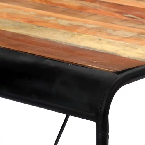Tömör újrahasznosított fa étkezőasztal 180 x 90 x 76 cm