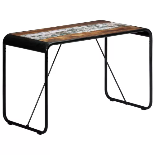 Tömör újrahasznosított fa étkezőasztal 118 x 60 x 76 cm