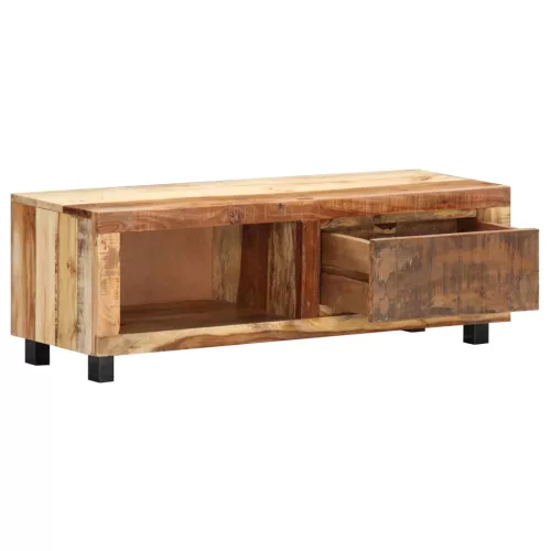 Tömör újrahasznosított fa TV-szekrény 100 x 30 x 33 cm