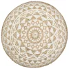 Kézzel készült fehér juta puff 45 x 30 cm