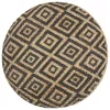Kézzel készült fekete juta puff 45 x 30 cm