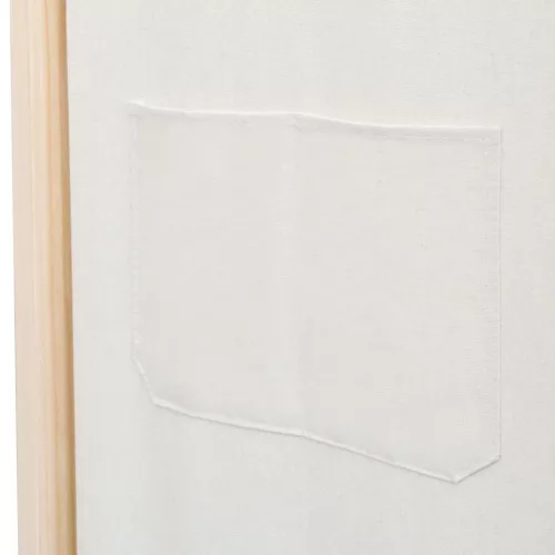 Krémszínű 4-paneles szövetparaván 160 x 170 x 4 cm