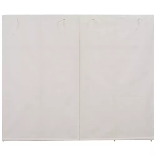Fehér szövet ruhásszekrény 200 x 40 x 170 cm