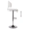 2 db fehér műbőr bárszék