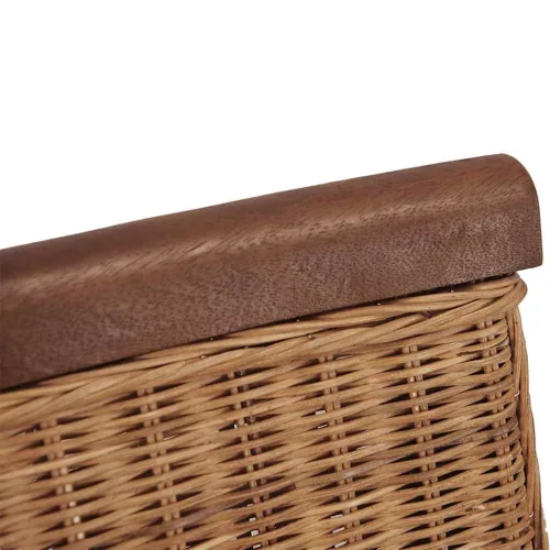4 db barna természetes rattan étkezőszék