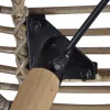 6 db barna természetes rattan étkezőszék