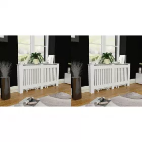 2 db fehér MDF radiátorburkolat 152 cm