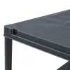 2 db fekete műanyag tároló polc 125 kg 60 x 30 x 180 cm