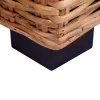 3-személyes természetes rattan kerti kanapé