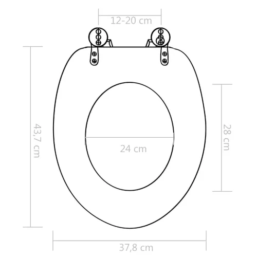 2 db porcelánmintás MDF WC-ülőke lassan csukódó fedéllel