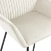 6 db krémszínű bársony étkezőszék