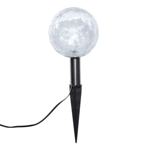 6 db LED kerti gömblámpa cövekkel és napelemmel