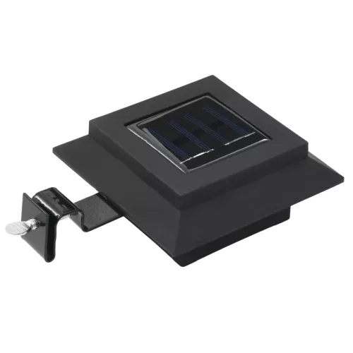 12 db fekete négyzet alakú kültéri napelemes LED lámpa 12 cm