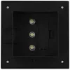 12 db fekete négyzet alakú kültéri napelemes LED lámpa 12 cm