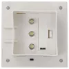 12 db fehér négyzet alakú kültéri napelemes LED lámpa 12 cm