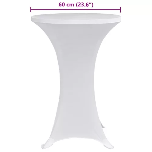 4 darab fehér sztreccs asztalterítő bárasztalhoz Ø60 cm