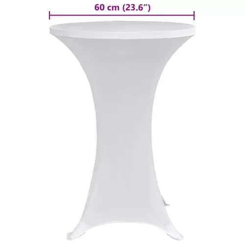 4 db fehér sztreccs asztalterítő bárasztalhoz Ø70 cm