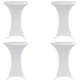 4 darab fehér sztreccs asztalterítő bárasztalhoz Ø80 cm