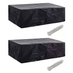  2 db 8 személyes polyrattan szett huzat 10 lyukkal 300 x 140 cm