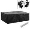 2 db 8 személyes polyrattan szett huzat 10 lyukkal 300 x 140 cm