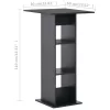 280206  Bar Table Black 60x60x110 cm