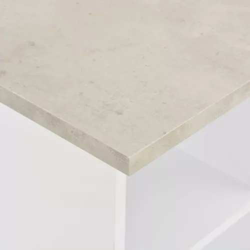 Fehér és betonszürke bárasztal 60 x 60 x 110 cm