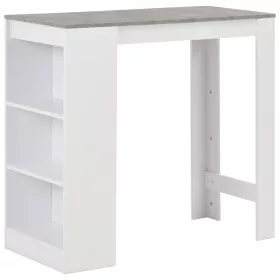 Fehér bárasztal polccal 110 x 50 x 103 cm
