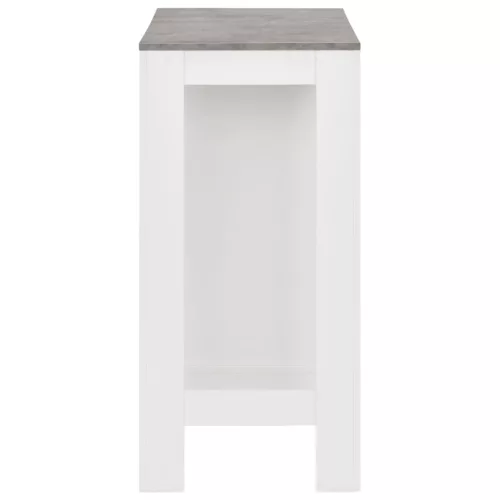 Fehér bárasztal polccal 110 x 50 x 103 cm