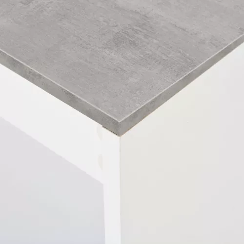 Fehér bárasztal polccal 110 x 50 x 103 cm