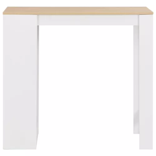 Fehér bárasztal polccal 110 x 50 x 103 cm