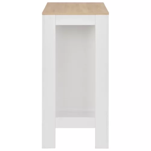 Fehér bárasztal polccal 110 x 50 x 103 cm