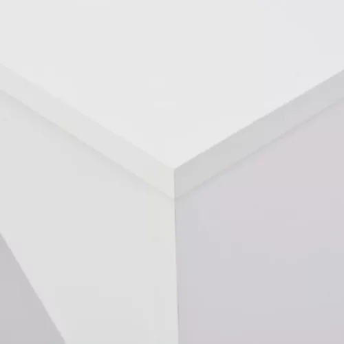 Fehér bárasztal mozgatható polccal 138 x 39 x 110 cm