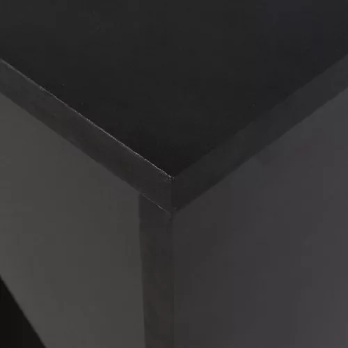 Fekete bárasztal mozgatható polccal 138 x 39 x 110 cm