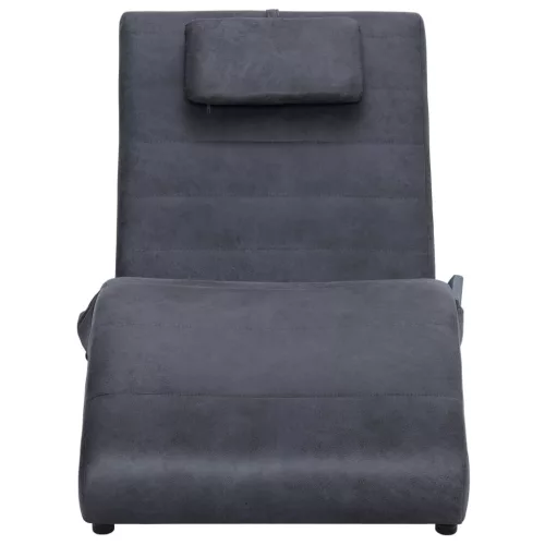 Szürke masszázsfunkciós művelúr dívány párnával