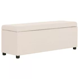 Krémszínű poliészter pad tárolórekesszel 116 cm