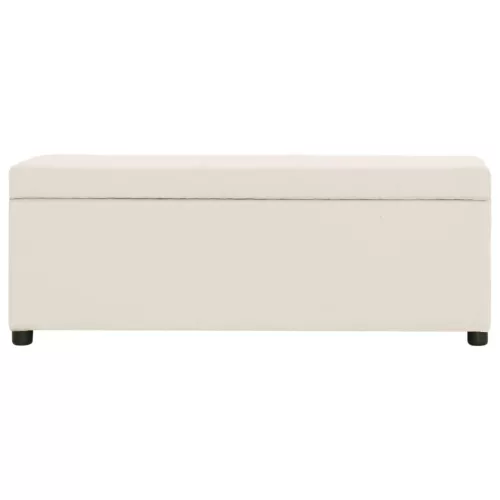Krémszínű poliészter pad tárolórekesszel 116 cm