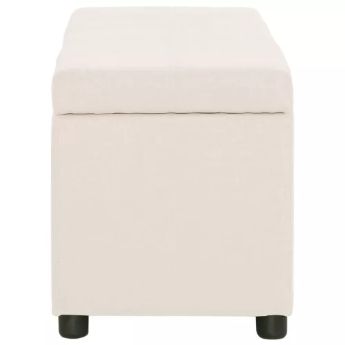 Krémszínű poliészter pad tárolórekesszel 116 cm